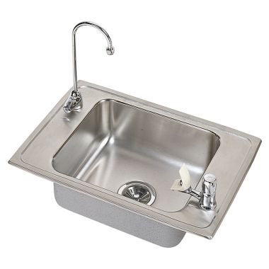 Click here to see Elkay PSDKR2517C Elkay PSDKR2517C Pacemaker Stainless Steel Single Bowl Sink Package