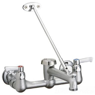 Click here to see Elkay LKB940C Elkay LKB940C Commercial Service/Utility Wall Mount Faucet with Bucket Hook Rough, Chrome