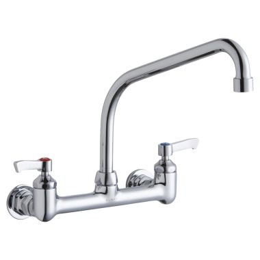 Click here to see Elkay LK940HA10L2H Elkay LK940HA10L2H Foodservice Centerset Wall-Mount Commercial Faucet - Chrome