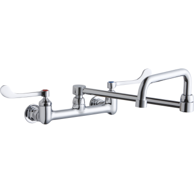 Click here to see Elkay LK940DS20T6H Elkay LK940DS20T6H Foodservice Centerset Wall-Mounted Faucet - Chrome