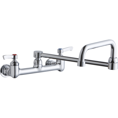 Click here to see Elkay LK940DS20L2H Elkay LK940DS20L2H Wall-Mounted Double Swing Commercial Faucet - Chrome