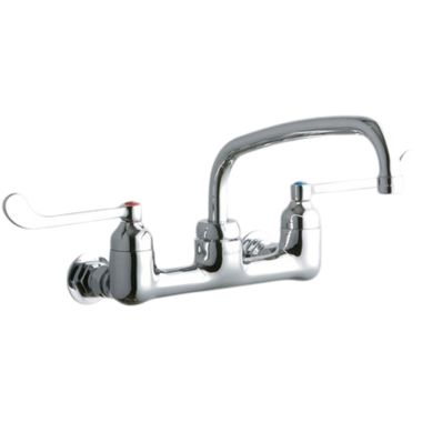 Click here to see Elkay LK940AT10T6H Elkay LK940AT10T6H Foodservice Centerset Wall-Mount Commercial Faucet - Chrome