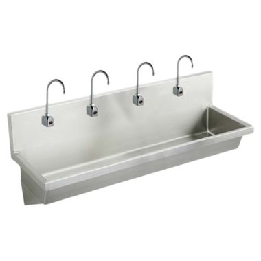 Click here to see Elkay EWMA9620SACMC Elkay EWMA9620SACMC Four Station Wash Sink Package