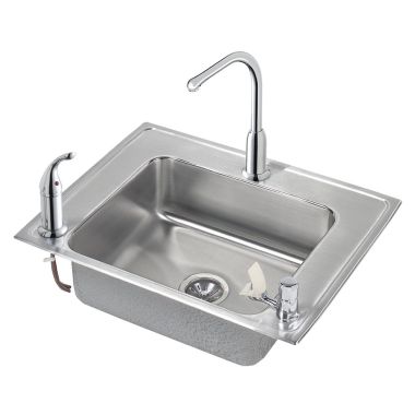 Click here to see Elkay DRKAD282260LC Elkay DRKAD282260LC Lustertone Stainless Steel Single Bowl Sink Package