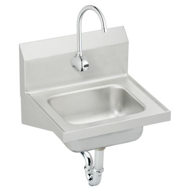 Click here to see Elkay CHS1716SACTMC Elkay CHS1716SACTMC Stainless Steel Single Bowl Wall Hung Handwash Sink Kit - Buffed Satin