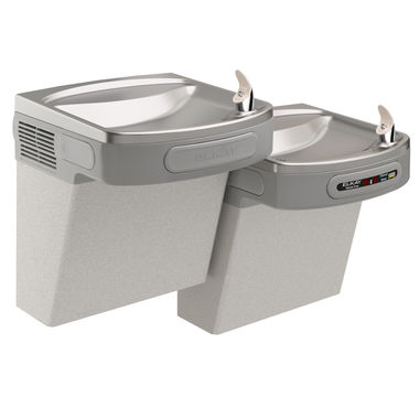 Click here to see Elkay LZOSTL8LC Elkay LZOSTL8LC Versatile Bi-Level Wall-Mounted Hands-Free Water Cooler - 8 GPH, Filtered, 115v, Light Gray