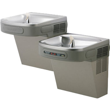 Click here to see Elkay LZOSTL8L2JOC Elkay LZOSTL8L2JOC Versatile Bi-Level Wall-Mounted Hands-Free Water Cooler - 6.7 GPH, Filtered, 220v, Light Gray