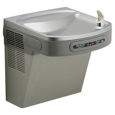 Click here to see Elkay LZODL Elkay LZODL Hands-Free Wall-Mounted Water Fountain, Filtered, Non-Refrigerated, Light Gray Granite