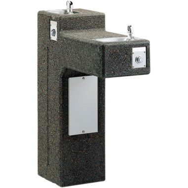 Click here to see Elkay LK4595FR Elkay LK4595FR  Stone Double-Station Barrier-Free Pedestal Fountain