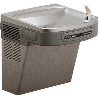 Click here to see Elkay EZOVR8L Elkay EZOVR8L Wall-Mounted Hands-Free Water Cooler - 8 GPH, Vandal Resistant, Non-Filtered, 115v, Light Gray