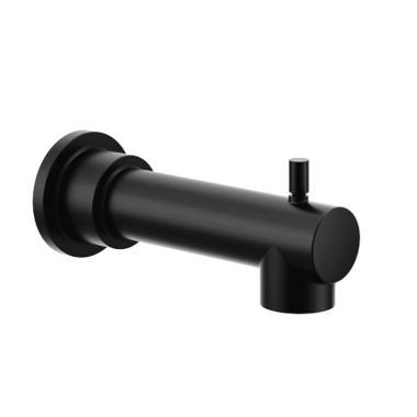Click here to see Moen 172657BL Moen Align Wall Mounted Matte Black Tub Spout with Pull-Up Diverter - 172657BL