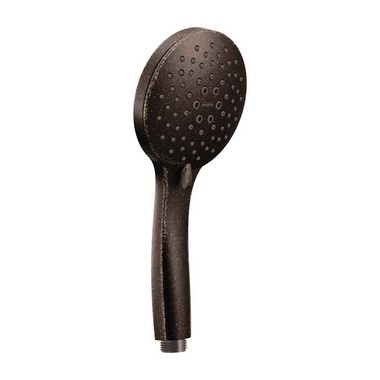 Click here to see Moen 189315ORB Moen 4in Five-Function Hand Shower with Dual Check Valves, Round, Eco-Performance, 1.75 GPM, WaterSense, Oil Rubbed Bronze - 189315ORB