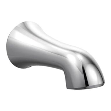 Click here to see Moen 195386NL Moen Wynford Wall Mounted Polished Nickel Non-Diverter Spout, Slip Fit, 1/2-inch Connection Size - 195386NL
