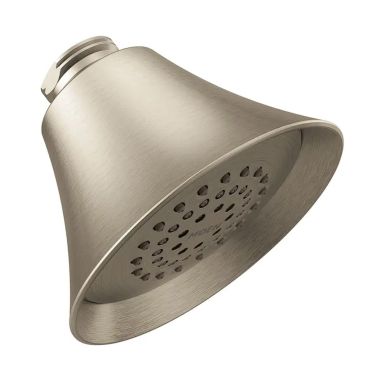 Click here to see Moen 6370EPBN Moen Transitional Single-Function Shower Head, LifeShine Finish, Full Spray, 1/2in IPS Connection, WaterSense Certified, Eco-Performance, 1.75 GPM, Brushed Nickel - 6370EPBN