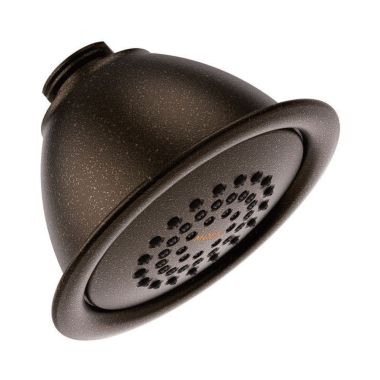 Click here to see Moen 6371EPORB Moen Single-Spray Function 4in Shower Head, Full Spray, 1.75 GPM, LifeShine Finish, Fixed Wall-Mount, Nonmetallic Spray Face, Oil Rubbed Bronze - 6371EPORB