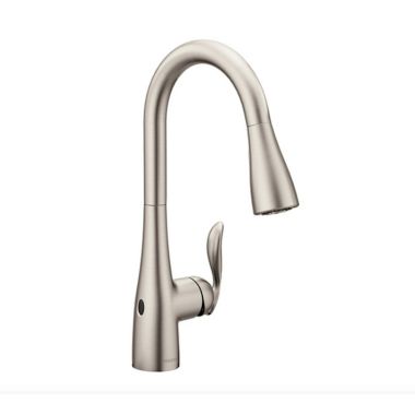 Click here to see Moen 7594EWSRS Moen Arbor MotionSense Wave Single Handle High Arc Pull-Down Kitchen Faucet, Spot Resist Stainless - 7594EWSRS