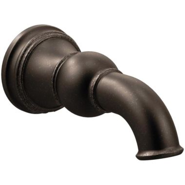 Click here to see Moen S12105ORB Moen Weymouth Wall Mounted Oil Rubbed Bronze Non-Diverter Tub Spout, 1/2-inch Connection Size, Slip Fit - S12105ORB