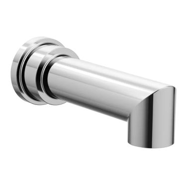 Click here to see Moen S16900 Moen Arris Wall Mounted Chrome Non-Diverter Tub Spout, 1/2-inch Connection Size, Slip Fit - S16900