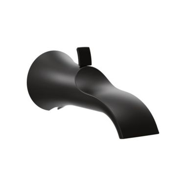 Click here to see Moen S3835BL Moen Doux Wall Mounted Matte Black Diverter Tub Spout, 1/2-inch Connection Size, Slip Fit - S3835BL