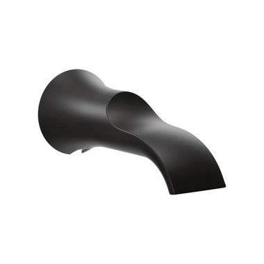 Click here to see Moen S3836BL Moen Doux Wall Mounted Matte BlackNon-Diverter Slip-Fit Tub Spout, 1/2-inch Connection Size - S3836BL