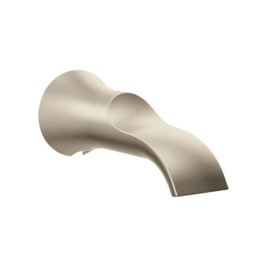 Click here to see Moen S3836BN Moen Doux Wall Mounted Brushed Nickel Non-Diverter Slip-Fit Tub Spout, 1/2-inch Connection Size - S3836BN