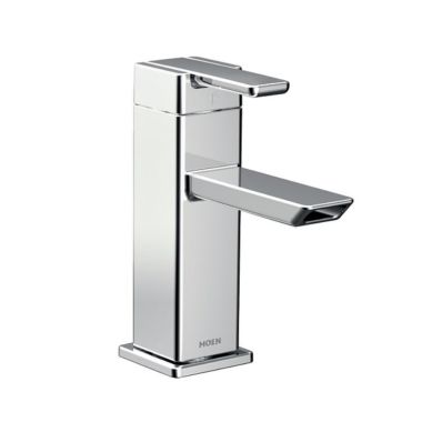 Click here to see Moen S6701 Moen 90-Degree One-Handle Chrome Bathroom Faucet with Metal Pop-Up, 1.0 GPM, ADA Lever Handle, Single-Hole, WaterSense - S6701