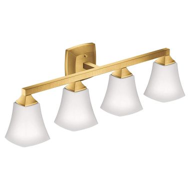 Click here to see Moen YB5164BG Moen Voss 4-Globe Bathroom Vanity Light, Brushed Gold - YB5164BG