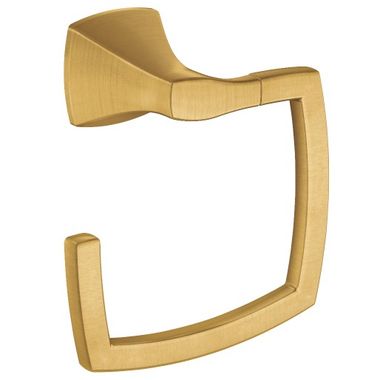 Click here to see Moen YB5186BG Moen Voss Square Wall Mounted Towel Ring, Brushed Gold - YB5186BG
