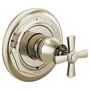 Click here to see Brizo T60P061-PN Brizo Rook Pressure Balance Single-Handle Valve Trim, Cross Handle, Polished Nickel - T60P061-PN