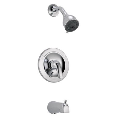 Click here to see Delta 26641 Delta Mandolin 1300 Series Single-Handle Tub/Shower Faucet with 3-Setting Showerhead, Lever Handle, Touch-Clean, Chrome - 26641