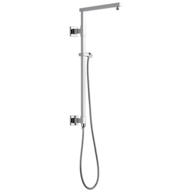Click here to see Delta 58420 Delta Universal Showering 26in Angular Shower Column Kit with Stretchable Hose for Shower Head and Hand Shower, Chrome - 58420
