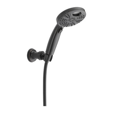 Click here to see Delta 55446-C-RB Delta Universal Showering Temp2O Six-Setting Adjustable Wall-Mount Hand Shower with Stretchable Hose, 1.75 GPM, Touch-Clean, Push-Button, Venetian Bronze - 55446-C-RB