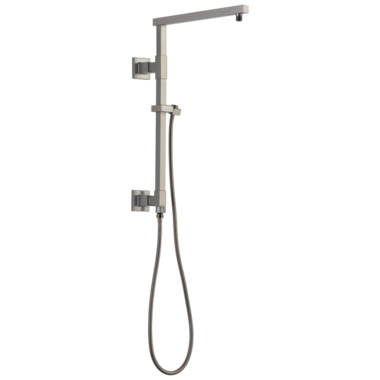 Click here to see Delta 58410-SS Delta Universal Showering 18in Angular Shower Column Kit with Stretchable Hose for Shower Head and Hand Shower, Brilliance Stainless - 58410-SS