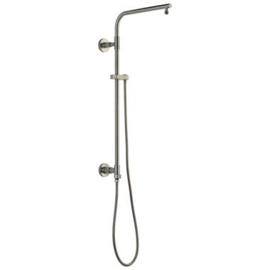 Click here to see Delta 58820-SS Delta Universal Showering 26in Round Shower Column Kit with Stretchable Hose for Shower Head and Hand Shower, Brilliance Stainless - 58820-SS