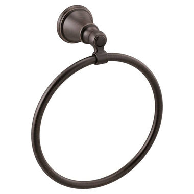 Click here to see Delta 73246-RB Delta Woodhurst Round Wall Mounted Towel Ring with Mounting Hardware, Venetian Bronze - 73246-RB