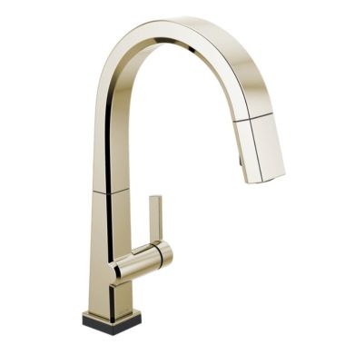 Click here to see Delta 9193T-PN-DST Delta Pivotal Touch2O Single-Handle Pull-Down Kitchen Faucet, Polished Nickel - 9193T-PN-DST