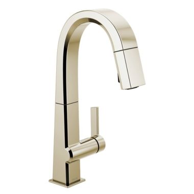 Click here to see Delta 9993-PN-DST Delta Pivotal Single Handle Pull-Down Bar/Prep Faucet, Polished Nickel - 9993-PN-DST