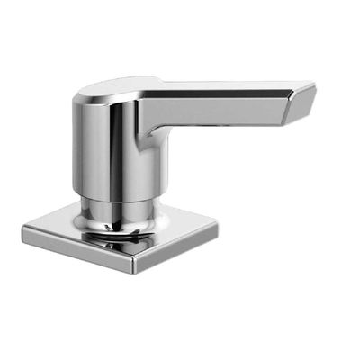 Click here to see Delta RP91950 Delta Pivotal 13oz Soap and Lotion Dispenser, Square, Counter-Mount, Chrome - RP91950