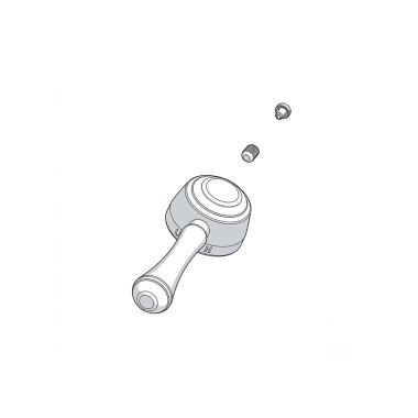 Click here to see Delta RP92377CZPR Delta Handle, Set Screw, and Button for Cassidy 9197-DST Kitchen and 9997-DST Bar/Prep Faucets, Lumicoat Champagne Bronze - RP92377CZPR