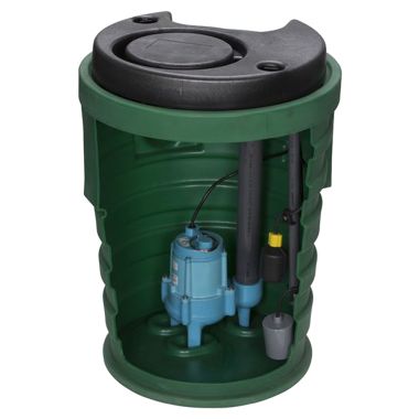 Click here to see Little Giant 509666 Little Giant Pit+Plus SR 20”x30” Premium Simplex Pump System with Indoor/Outdoor Alarm, Float Switch, 4/10 HP, 2