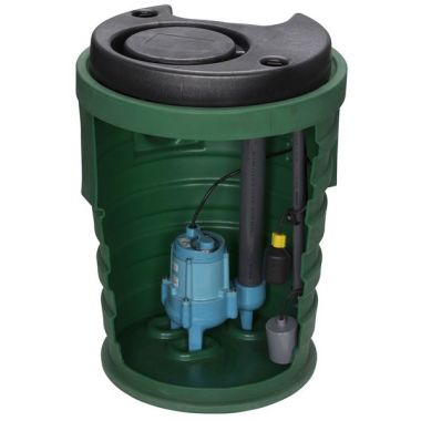Click here to see Little Giant 509669 Little Giant Pit+Plus SR 20”x30” Premium Simplex Pump System with Indoor/Outdoor Alarm, Float Switch, 4/10 HP, 3