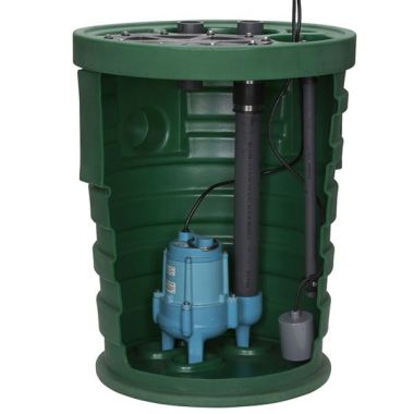 Click here to see Little Giant 509672 Little Giant Pit+Plus SR 20”x30” Premium Simplex Pump System with Indoor/Outdoor Alarm, Float Switch, 4/10 HP, 3