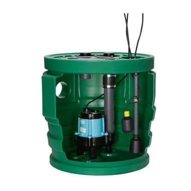 Click here to see Little Giant 511690 Little Giant Pit Plus Jr Simplex System, 24in x 24in Basin, ECM Switch, Radial Rib Design, Anti-Floatation Collar, Pump Access Cover, 1/2 HP, 115 Volts, 2