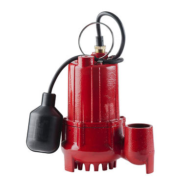 Click here to see Red Lion 14942744 Red Lion Submersible Cast Iron Sump Pump with Tethered Float Switch, 1/3 HP, 4.4A, 115V, 10' Cord, 1-1/2