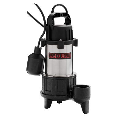 Click here to see Red Lion 14942782 Red Lion Premium Submersible Sump Pump with 20' Cord, 1 HP, 115V, 8 A, Tethered Float Switch, 2
