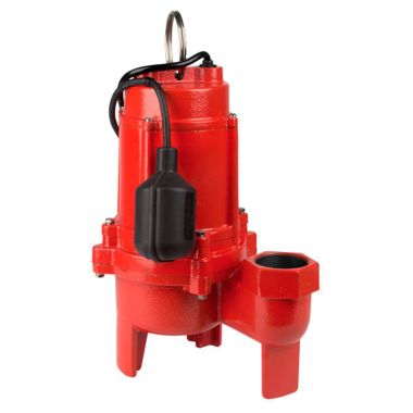 Click here to see Red Lion 14942663 Red Lion Automatic Submersible Sewage Pump, Tethered Float Switch, 1/2 HP, 115V, Heavy-Duty, Cast Iron, 2