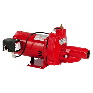 Click here to see Red Lion 602038 Red Lion High-Performance Convertible Jet Pump with Deep Well Injector, 1 HP, 115/230V, 20 GPM, 20 PSI, Cast Iron - RJC-100 (602038)