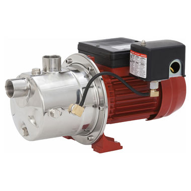 Click here to see Red Lion 97080702 Red Lion Shallow Well Jet Pump with 30/50 Pressure Switch, Stainless Steel, 3/4 HP, 115/230 V, 12.8 GPM, Corrosion-Resistant, 1