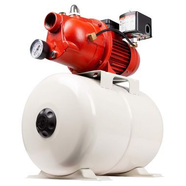 Click here to see Red Lion 97080503 Red Lion Pre-Assembled Jet Pump with 5.8-Gallon Pre-Charged Pressure Tank System, 1/2 HP, 115/230 V, Cast Iron, 1