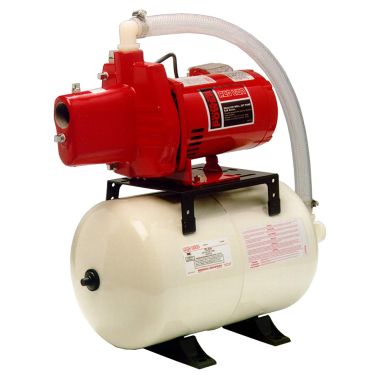 Click here to see Red Lion 602099 Red Lion Pre-Assembled Jet Pump and Pressure Tank System, 1/2 HP, 5.3 Gallons, Cast Iron, 3/4